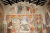 Crocifissione tra l`Addolorata e S.  Giovanni Evangelista (1482),  S. Caterina d`Alessandria e S.  Elena - Chiesa di San Giovanni Battista - Manigi - Cascia