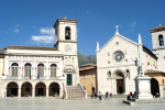 Art in Valnerina. Norcia, the basilica of St. Benedict