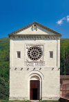 The Facade of the Abbey of Saints Felice and Mauro - Castel San Felice - Santa Anatolia di Narco