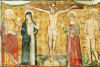 The Crucifix, Saint Lucia and Saint Sebastian, a local painter XV century - Church of Santa Maria Assunta - Fraz Ponte - Cerreto di Spoleto