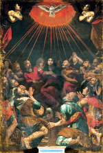 Pittore del XVII sec., Pentecoste, Chiesa di Santa Maria della Visitazione, Cascia,