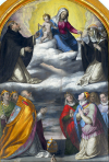 Our Lady of the Rosary of Felice Damiani, painter of Gubbio, in 1583 - Church of the Annunciation - Cerreto di Spoleto