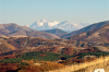 A spectacular view of "Gran Sasso" in Abruzzo, from Monte Meraviglia one of the mountains near the city of Cascia  